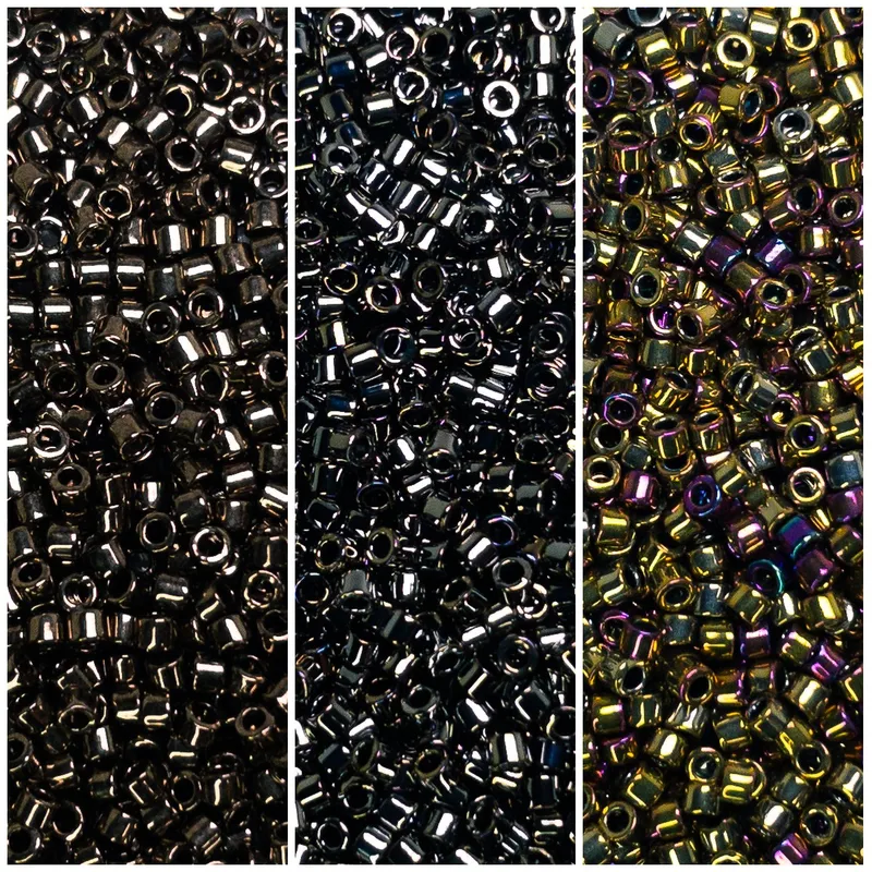 Miyuki Delica 11/0 Dark Metallic Collection DB022 DB026 DB029 3 Tubes