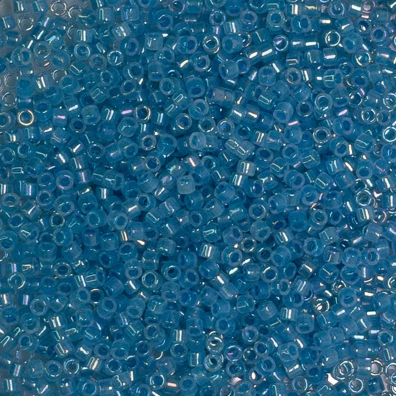 Miyuki Delica 11/0 Spkl Sky Blue Lined Opal AB DB1761 7.2g Tube