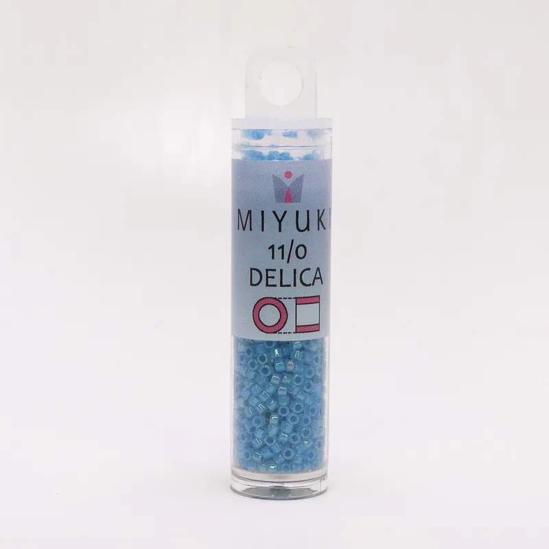 Miyuki Delica 11/0 Spkl Sky Blue Lined Opal AB DB1761 7.2g Tube
