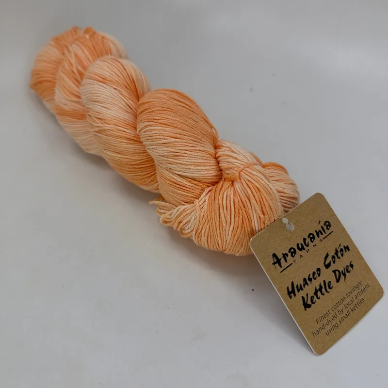 Araucania Huasco Coton Kettle Dyes Yarn 100g 481yd #2006 Orangeade 100% Cotton