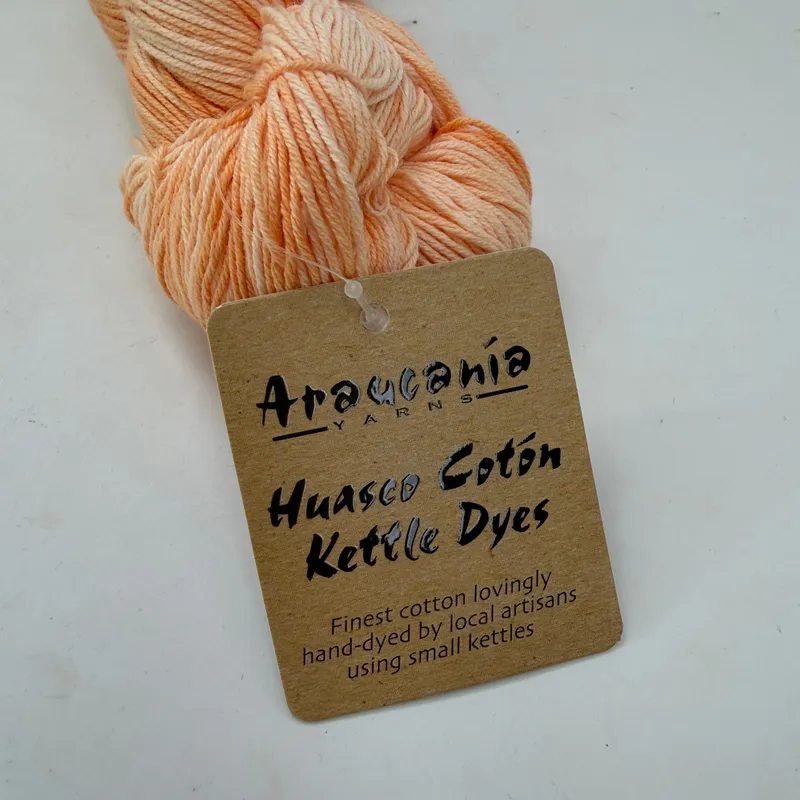 Araucania Huasco Coton Kettle Dyes Yarn 100g 481yd #2006 Orangeade 100% Cotton