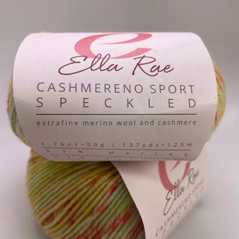 Ella Rae Cashmereno Sport Speckled Yarn 205 Waikiki Beach - Lot of 2