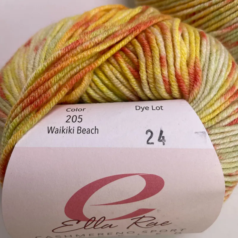Ella Rae Cashmereno Sport Speckled Yarn 205 Waikiki Beach - Lot of 2