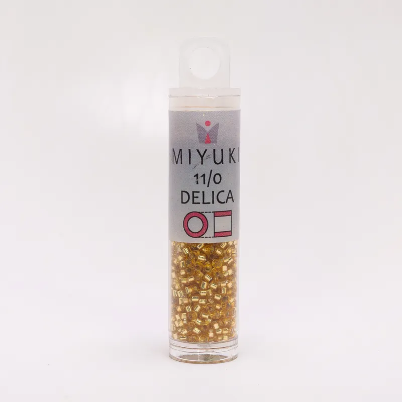 Miyuki Delica 11/0 Silver Lined Gold DB042 7.2g Tube