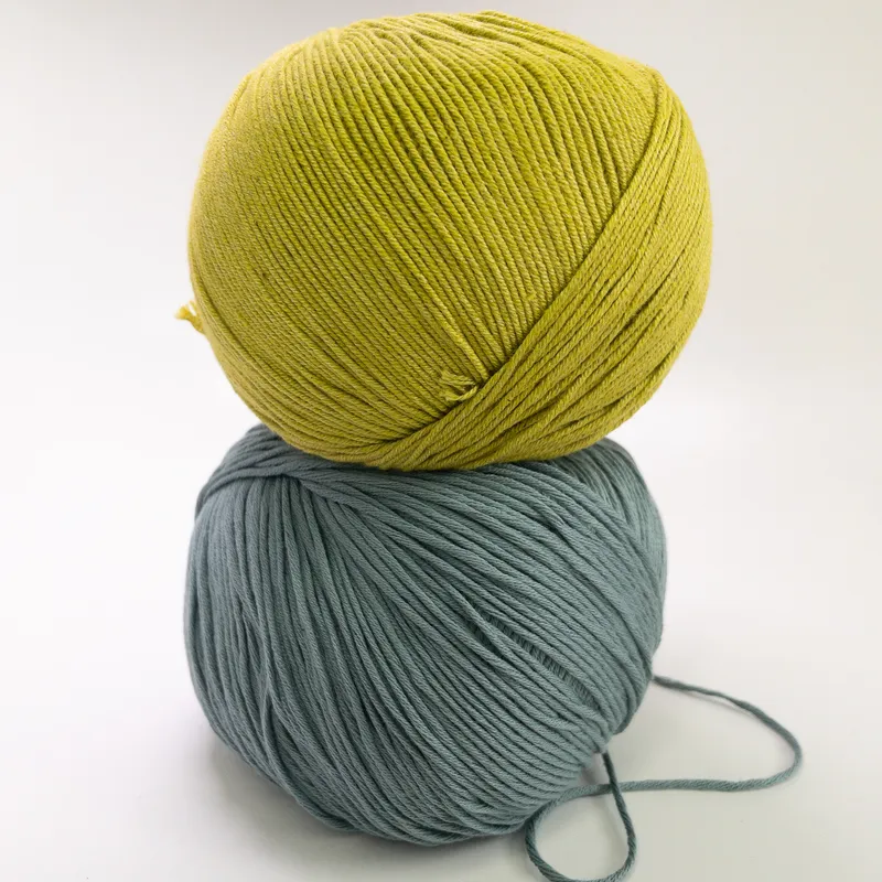 Ella Rae & Jody Long Cotton Yarn Lot (2 Balls) Eco Organic & My Little Sunshine