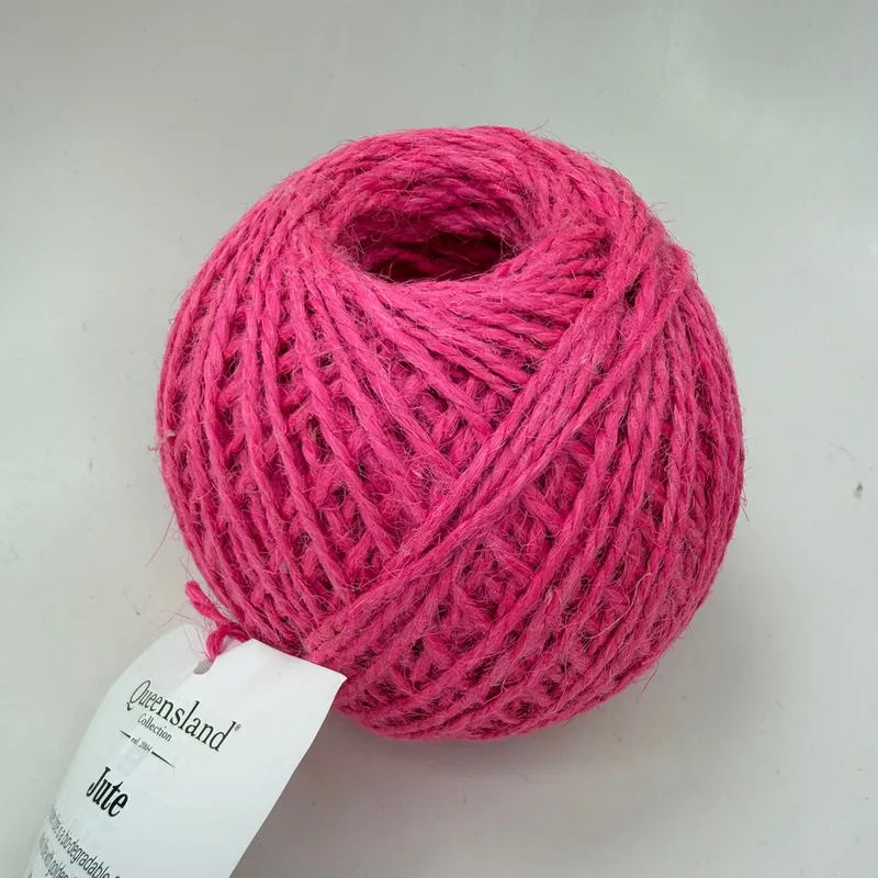 Queensland Collection Jute Yarn 100g Ball Color 05 Vibrancy Hot Pink 109 Yds