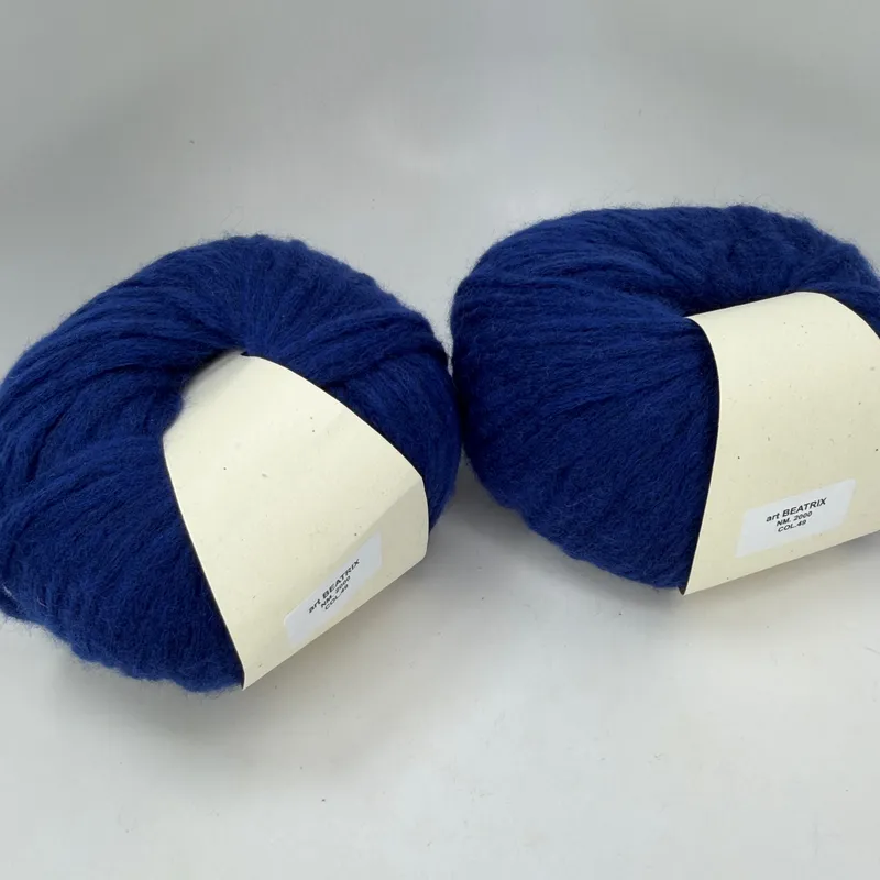 Lot of 2 Juniper Moon Farm Beatrix Yarn Color 49 Lapis Merino Angora Bulky 50g