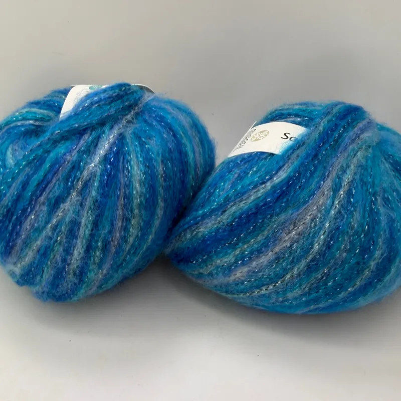 Lot of 2 Mirafil Fancy Wool Yarn Skeins 100g Rain Forest Col 207 Turkish Kateks