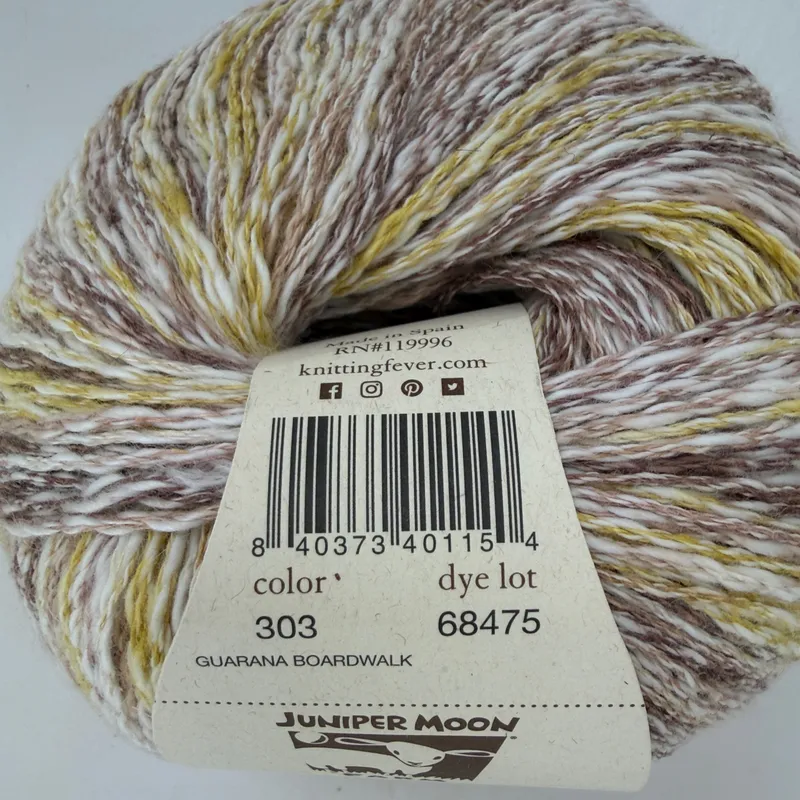 Juniper Moon Farm Zooey Spray Yarn Color 303 Guarana Boardwalk 100g Skein