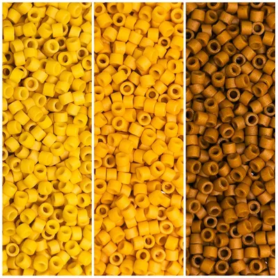 Miyuki Delica 11/0 Yellow Opaque Glazed Collection DB2284, DB2285, DB2286