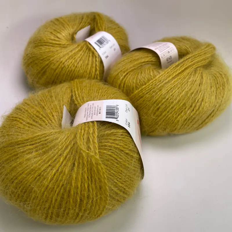 Ella Rae Tufty Kid Mohair Blend Yarn Color 584 Lot of 3 Skeins Dye Lot 01