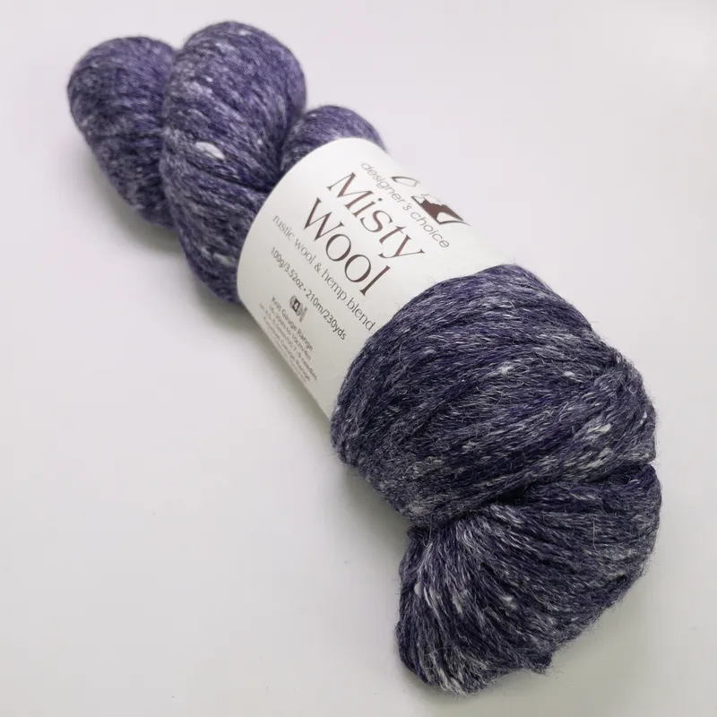 Elsebeth Lavold Misty Wool Yarn Color 09 Purple Wool Hemp Blend 100g Skein NEW