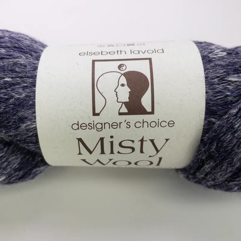 Elsebeth Lavold Misty Wool Yarn Color 09 Purple Wool Hemp Blend 100g Skein NEW