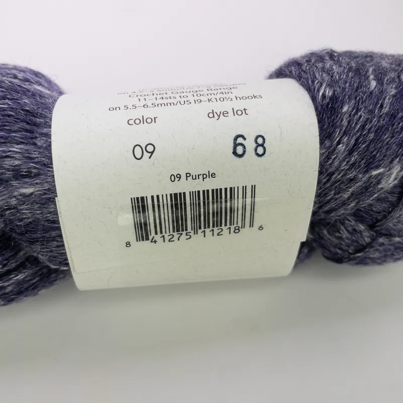 Elsebeth Lavold Misty Wool Yarn Color 09 Purple Wool Hemp Blend 100g Skein NEW