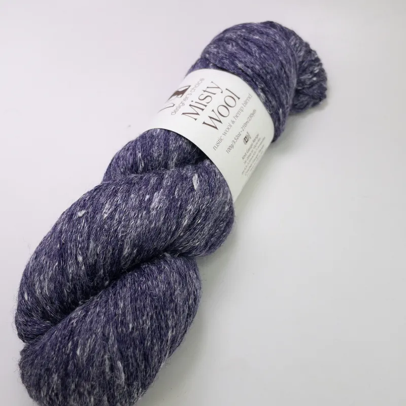 Elsebeth Lavold Misty Wool Yarn Color 09 Purple Wool Hemp Blend 100g Skein NEW