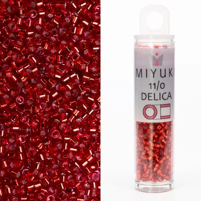 Miyuki Delica 11/0 S/L Red Dyed DB602 7.2g Tube