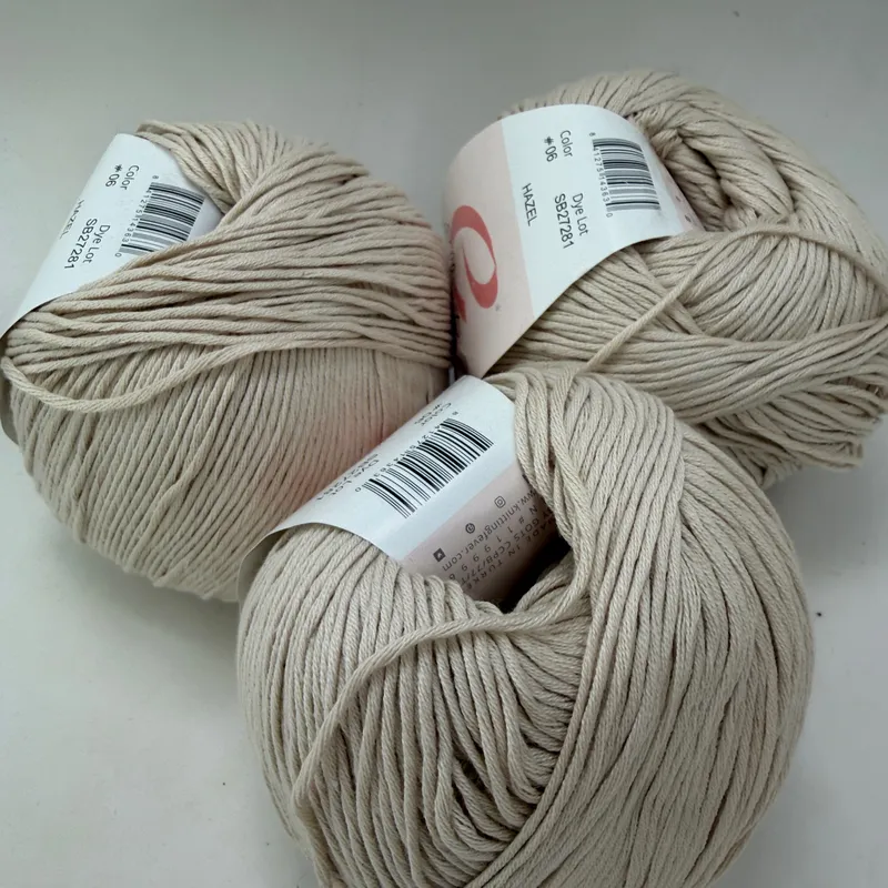 Lot of 3 Ella Rae Eco Organic Cotton Yarn Skeins #06 Hazel 100g 273 yds Each
