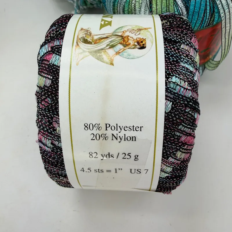 Novelty Yarn Lot of 4 Skeins Laines Du Nord Portofino Amerino Athena Ribbon