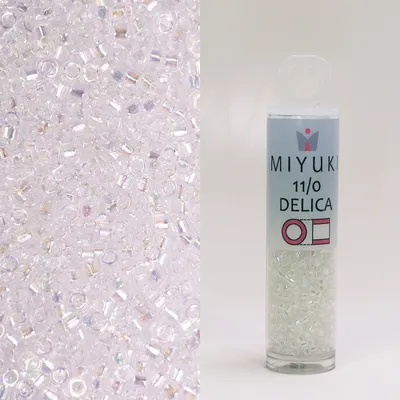 Miyuki Delica 11/0 Crystal AB DB051 7.2g Tube