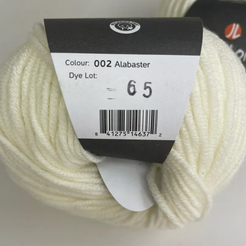 Jody Long Ciao Extrafine Merino Superwash Wool Yarn - 002 Alabaster - Lot of 2
