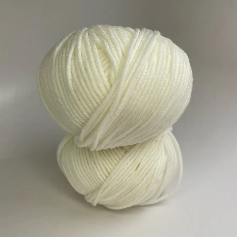 Jody Long Ciao Extrafine Merino Superwash Wool Yarn - 002 Alabaster - Lot of 2