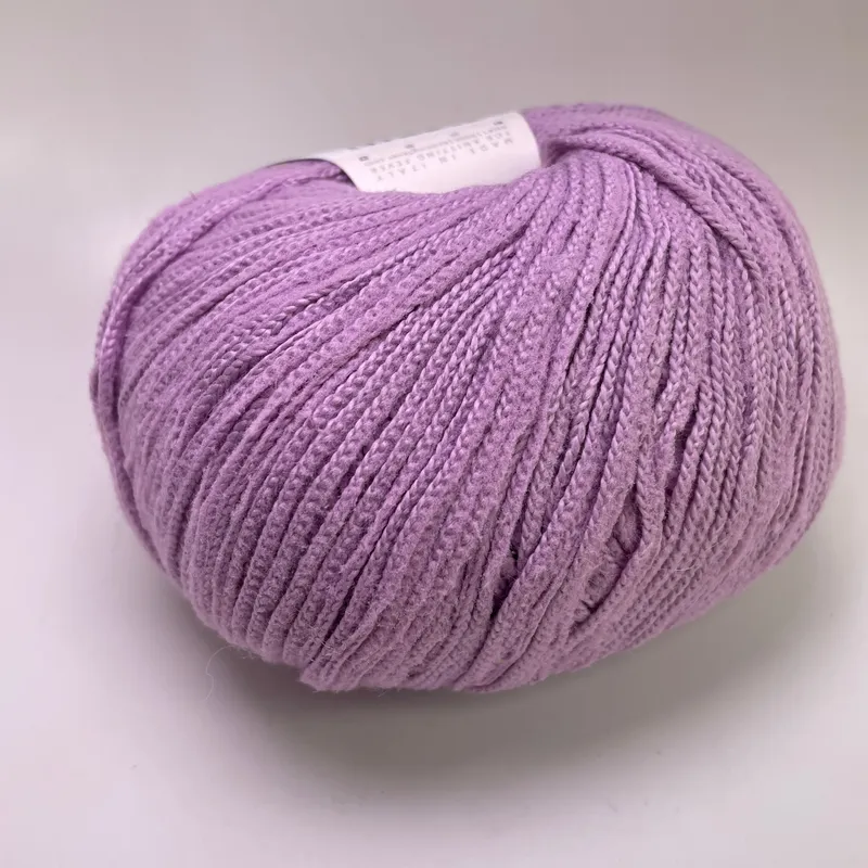 Ella Rae Velveteen Cotton Yarn Color 06 Lavender Purple 100g Skein Made in Italy