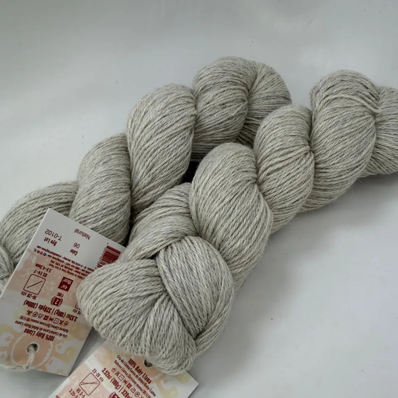 Lot of 2 Mirasol Llama Umi 100% Baby Llama Yarn Color 06 Natural 100g 328 Yds