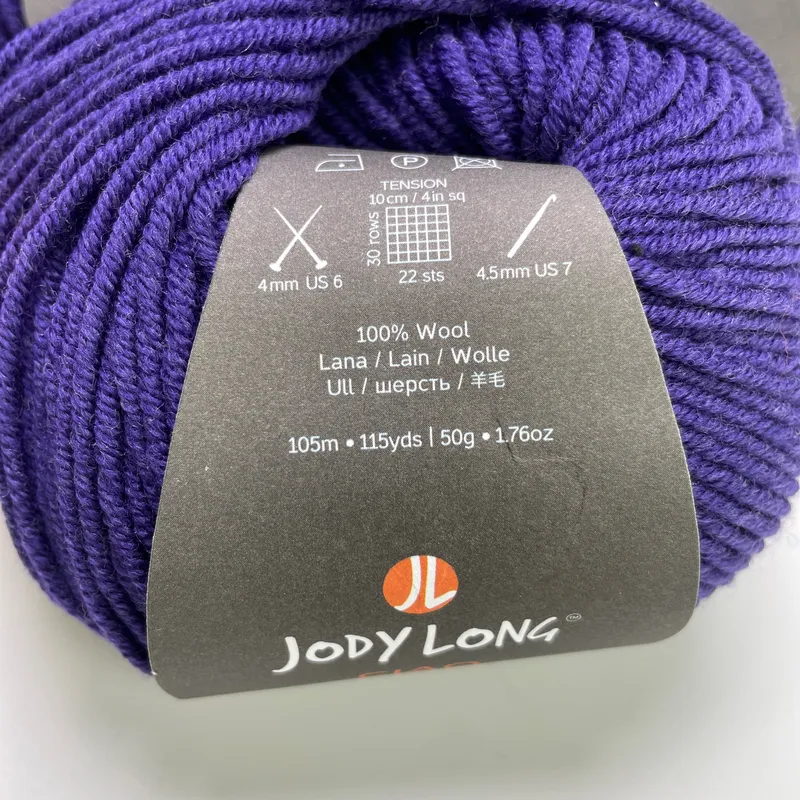Jody Long Ciao Extrafine Merino Superwash Wool Yarn Lot of 4 - Color 023 Fig