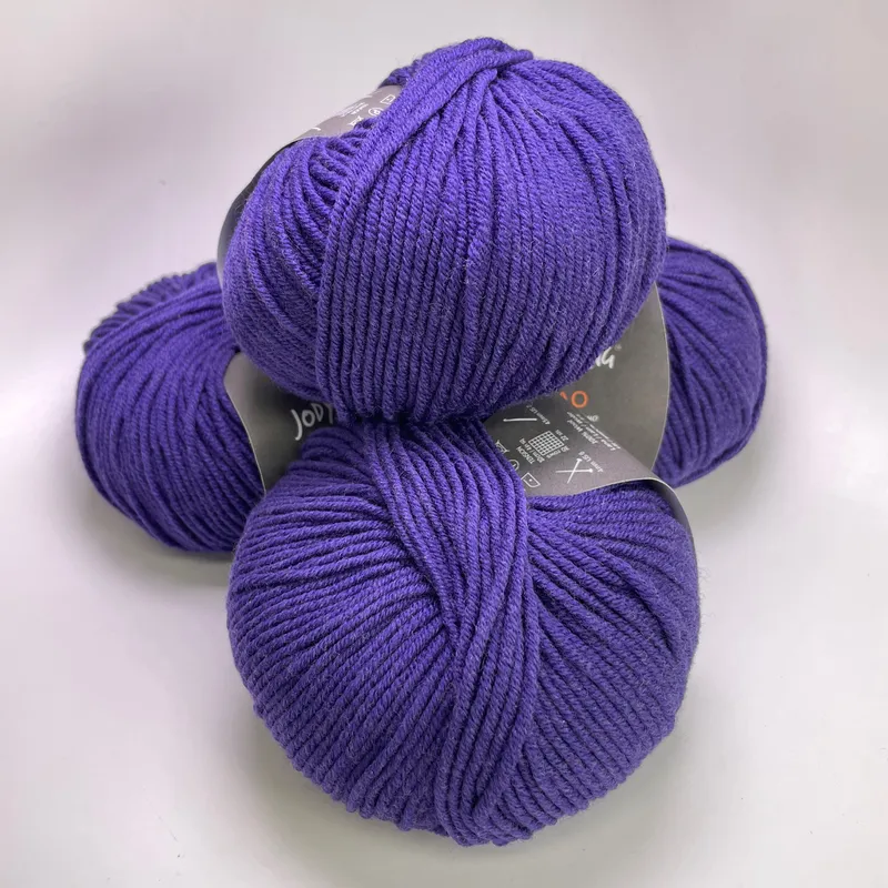 Jody Long Ciao Extrafine Merino Superwash Wool Yarn Lot of 4 - Color 023 Fig