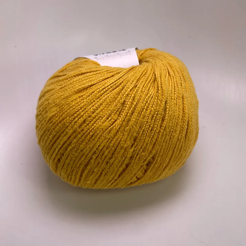 Ella Rae Velveteen Cotton Yarn Color 03 Mustard Yellow 100g Skein 229yds Italy