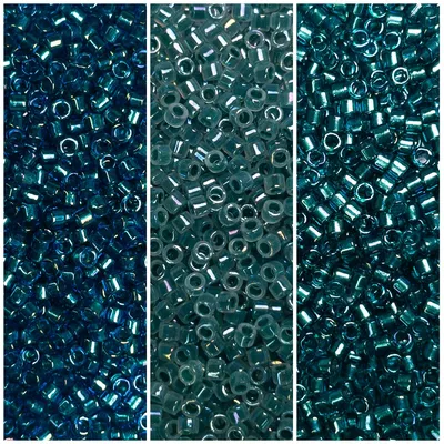 Miyuki Delica 11/0 Aqua Teal Lined Collection DB1764 DB1768 DB1769 3 Tubes