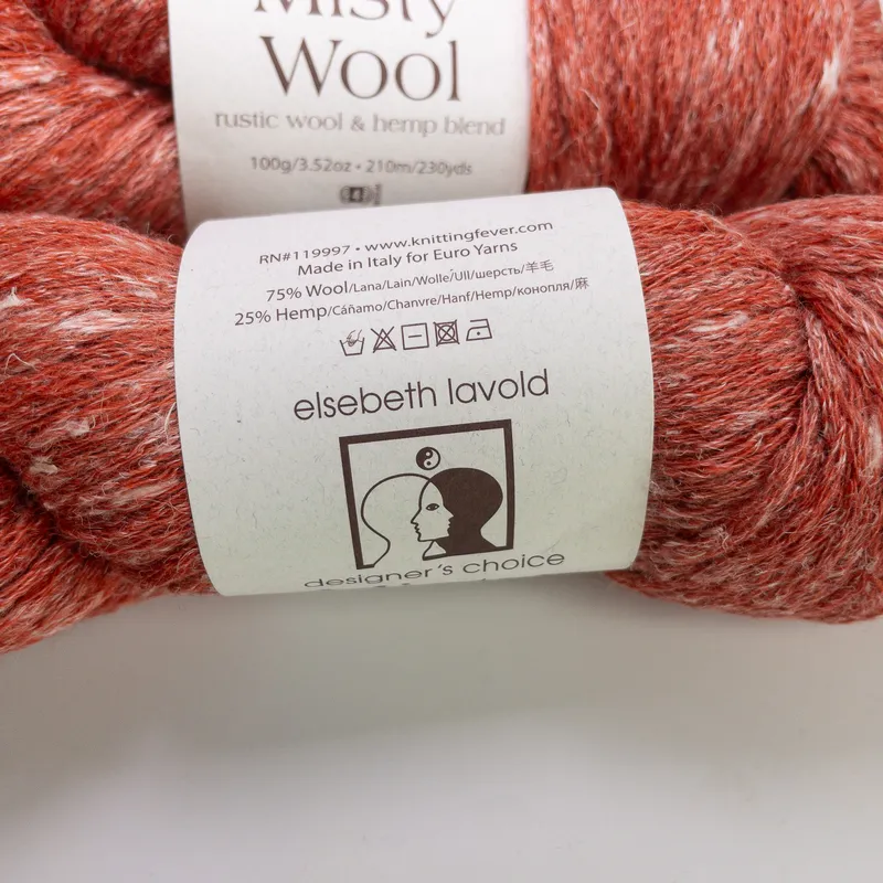 Elsebeth Lavold Misty Wool Yarn Lot of 3 Skeins Scarlet Red Dye Lot 69 Matched