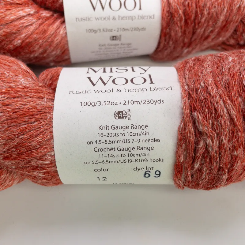 Elsebeth Lavold Misty Wool Yarn Lot of 3 Skeins Scarlet Red Dye Lot 69 Matched