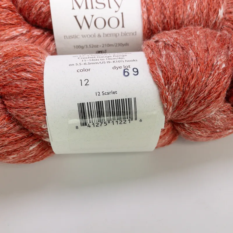 Elsebeth Lavold Misty Wool Yarn Lot of 3 Skeins Scarlet Red Dye Lot 69 Matched