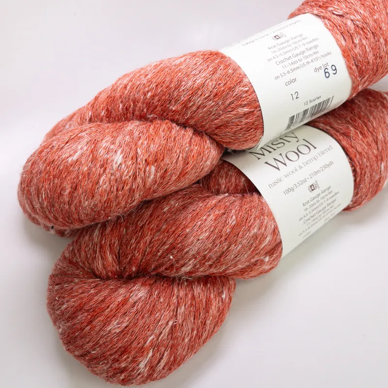 Elsebeth Lavold Misty Wool Yarn Lot of 3 Skeins Scarlet Red Dye Lot 69 Matched