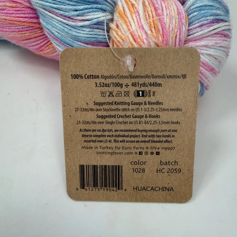 Araucania Huasco Coton Hand-Painted Cotton Yarn 100g 481yd 1028 Huacachina