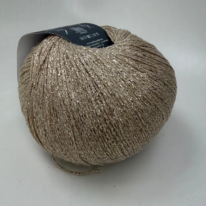 Jody Long Diva Organic Cotton Sparkle Yarn 100g 005 Sequin Gold