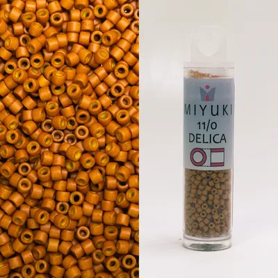 Miyuki Delica 11/0 Dyed Opaque Pumpkin DB653 7.2g Tube