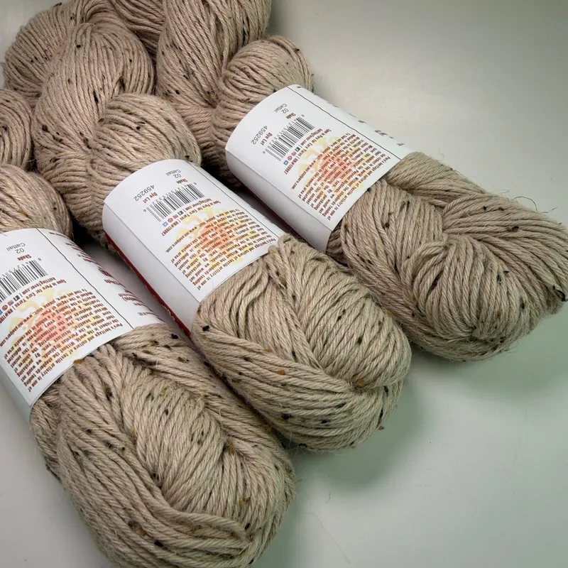 Mirasol Ch'ichi Yarn Lot of 3 Hanks Shade 02 Cattail Alpaca Linen Bamboo Tweed