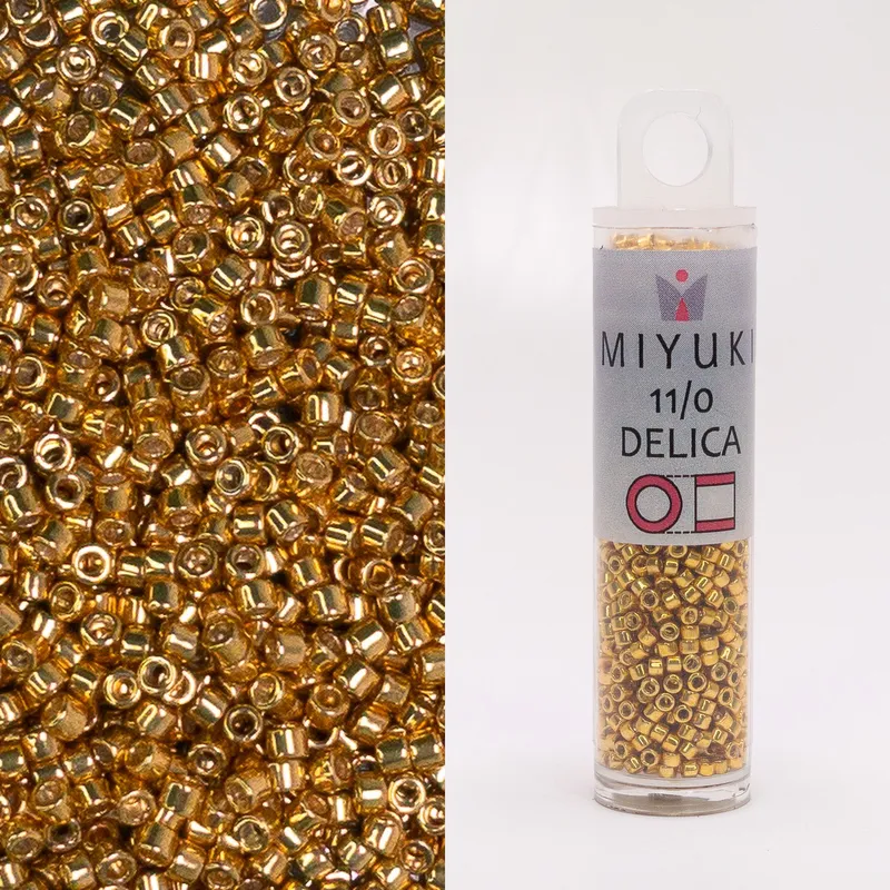 Miyuki Delica 11/0 Galvanized Yellow Gold DB410 7.2g Tube