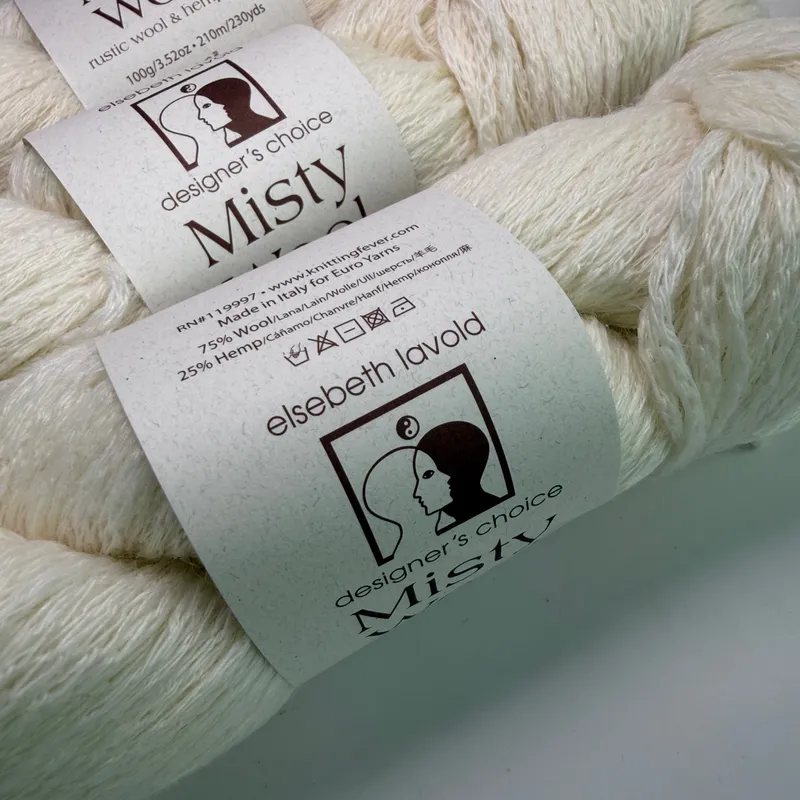 Lot of 3 Elsebeth Lavold Misty Wool Yarn Color 26 Ivory Dye Lot 63 300g Total