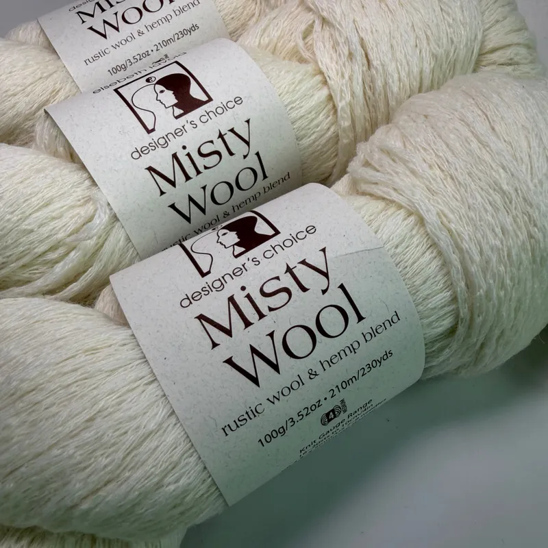 Lot of 3 Elsebeth Lavold Misty Wool Yarn Color 26 Ivory Dye Lot 63 300g Total