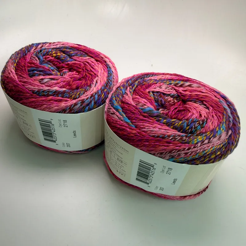 Lot of 2 Ella Rae Marmel Duo Yarn Color 207 Leeds Cotton Blend 200g Total