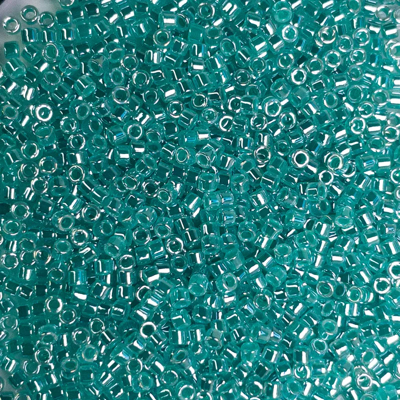 Miyuki Delica 11/0 Lined Crystal Green Aqua Luster DB238 7.2g Tube
