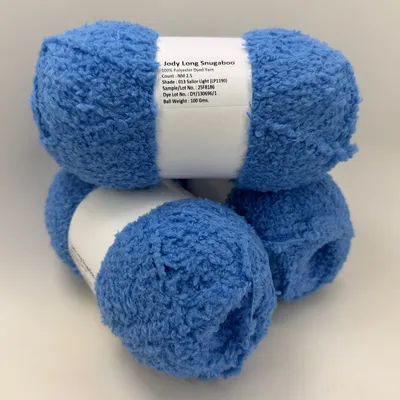 Jody Long Snugaboo Yarn Lot of 3 - Color 013 Sailor Light Blue - 100g Each