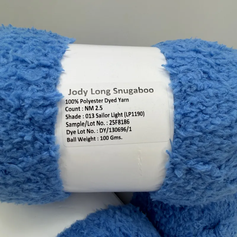 Jody Long Snugaboo Yarn Lot of 3 - Color 013 Sailor Light Blue - 100g Each