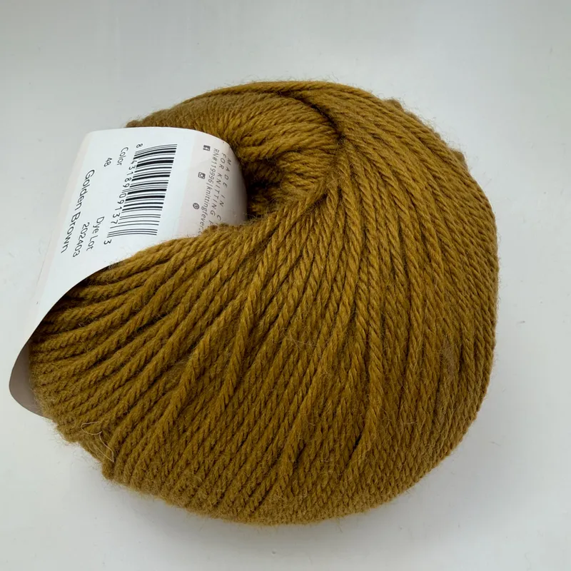 Ella Rae Cozy Soft Yarn Color 48 Golden Brown 100g Wool Blend DK Skein