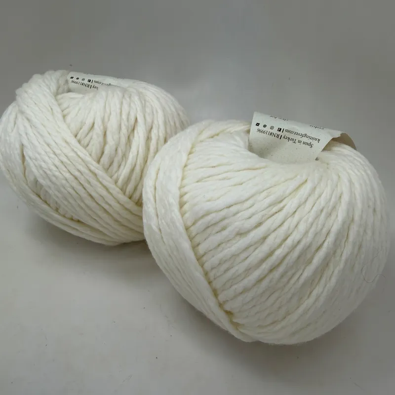 Juniper Moon Farm Big Merino Wool Yarn #17 Alabaster - Lot of 2 Skeins