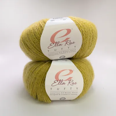 Ella Rae Tufty Yarn Lot of 2 Balls Color 584 Dye Lot 01 Mohair Blend Italy
