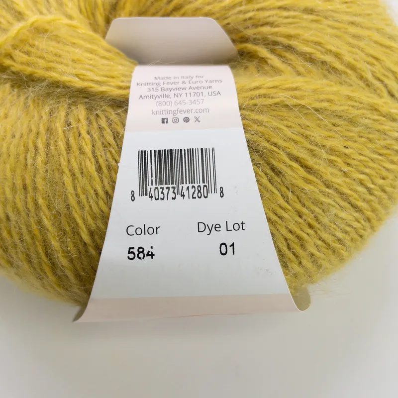 Ella Rae Tufty Yarn Lot of 2 Balls Color 584 Dye Lot 01 Mohair Blend Italy